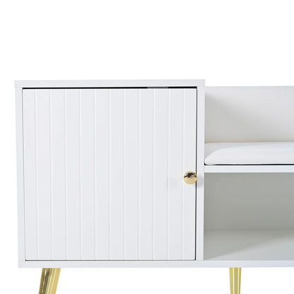 Schoenenkast – Schoenenrek – Schoenenopberger – Schoenenbord – Schoenenmeubel – Ruimtebesparend Design – Comfortabele Zitting Met Kunstleer