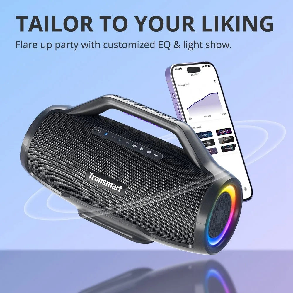 Draagbare Party Speaker – Bluetooth Speaker – Feest Speaker – Outdoor Speaker – Karaoke Speaker – 130W Vermogen – Spatwaterdicht Ontwerp