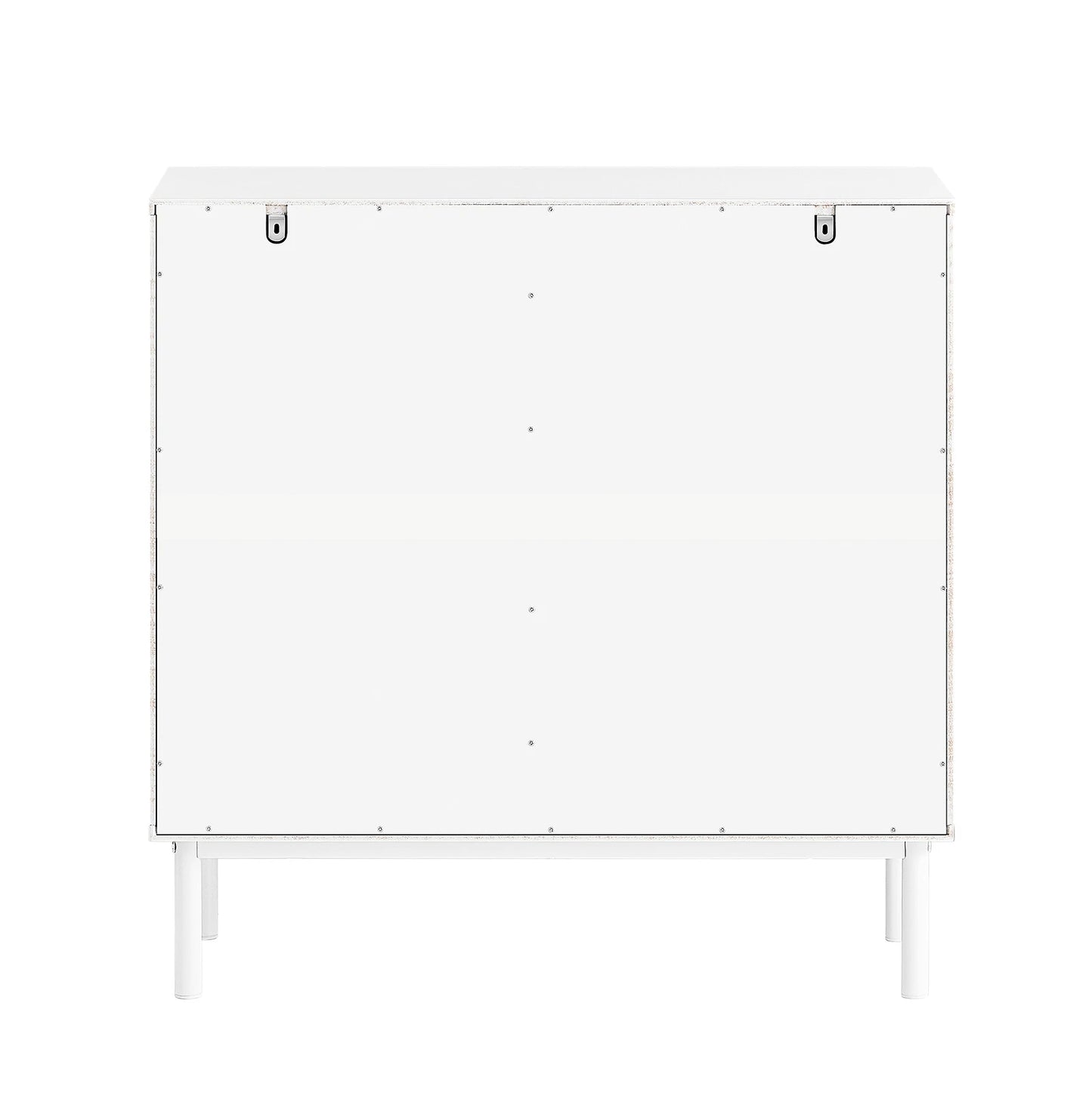 Sideboard – Dressoir – Buffetkast – Opbergkast – Schoenenkast – Wit-Naturel – MDF En Metaal – Compact Formaat 75x76x35 cm