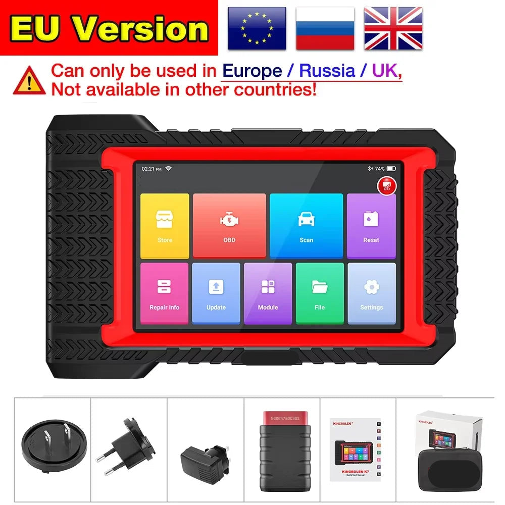 OBD2 Scanner – Auto Uitleesapparaat – Diagnoseapparaat – Codelezer – Uitleesapparatuur – 7 Inch Touchscreen – 31 Resetfuncties