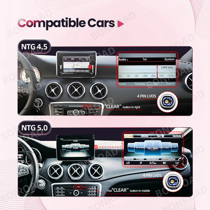 Multimediasysteem Autoradio Mercedes-Benz – Touchscreen Navigatie Systeem – Draadloos CarPlay Android Auto – 12,3 Inch Scherm – Hoge Resolutie 2400x900 Pixels - QUORE