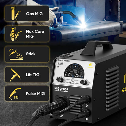MIG250DP Lasmachine – Miglasapparaat – Lasapparaat – Draadvoedingsmachine – Metaallasmachine – Automatische Draadvoeding – Lichtgewicht Compact Design