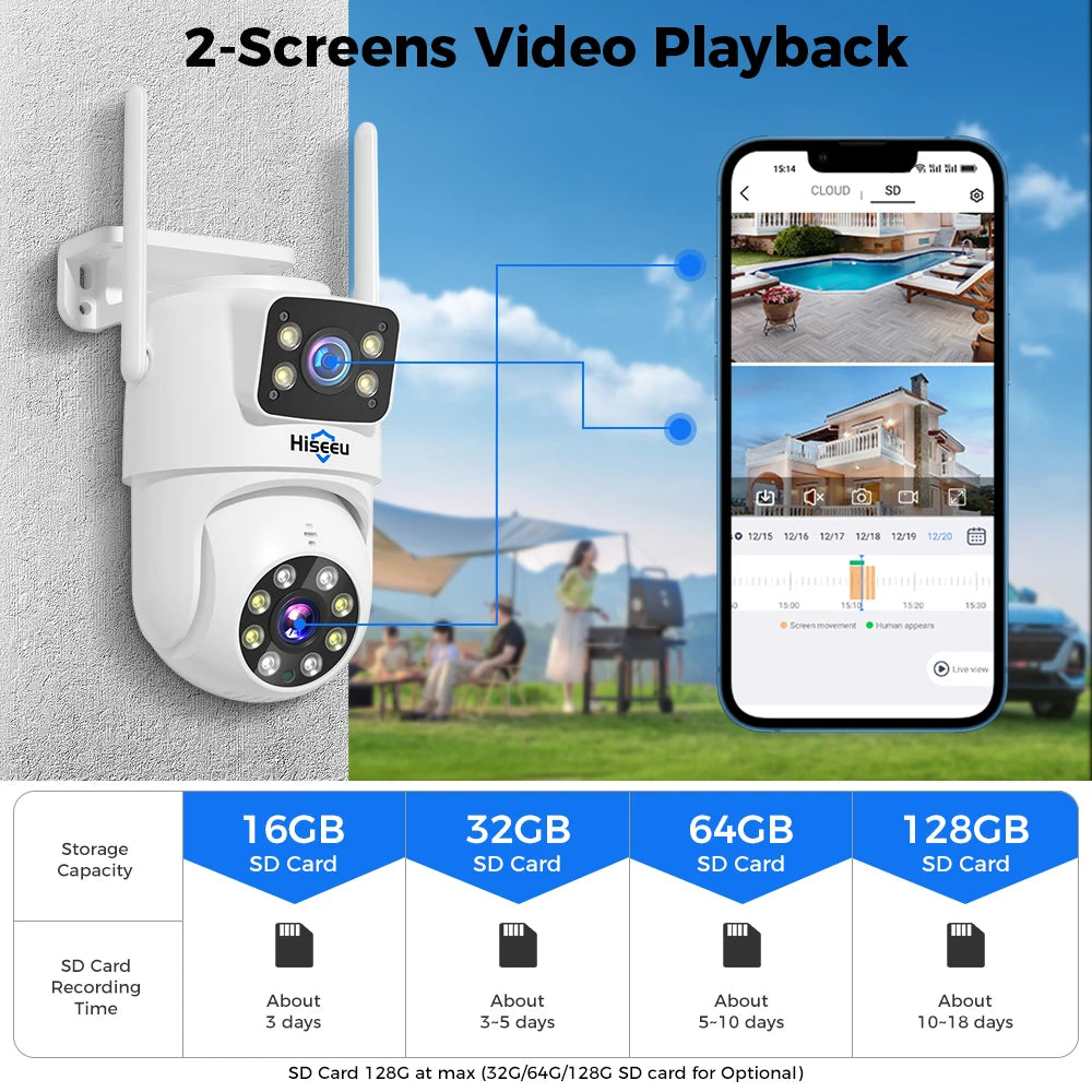 Beveiligingscamera Set – Surveillance Systeem – CCTV Camera – IP Camera – WiFi Camera – 16-Kanaals NVR – 6MP Dual-Lens – Volledige Kleur Nachtzicht - QUORE