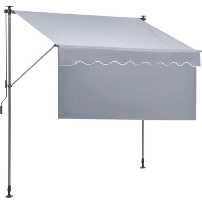 Klemluifel - Uitschuifbare Zonwering - Balkonluifel - 78 x 47inch - Handmatig Verstelbaar - Waterdicht & UV80+ Bescherming - Voor Tuin - Balkon en Terras