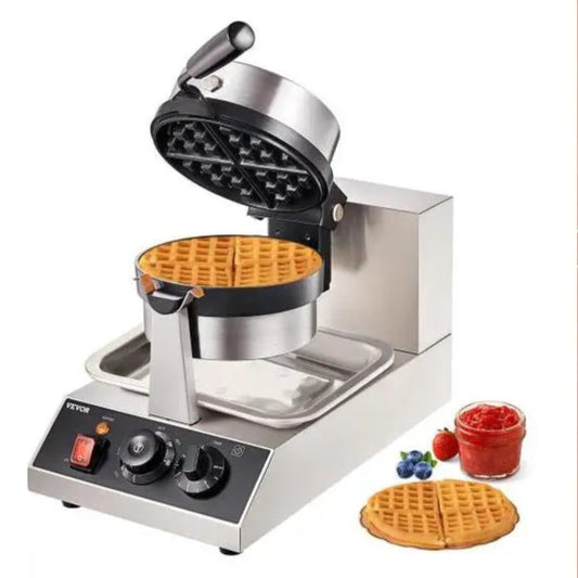 Wafelijzer - Wafelmaker - Ronde Wafelmaker - Wafelmix - Poffertjesmaker - Poffertjespan - Poffertjespan Inductie - Poffertjespan Elektrisch - met Teflon-Coating en RVS Behuizing
