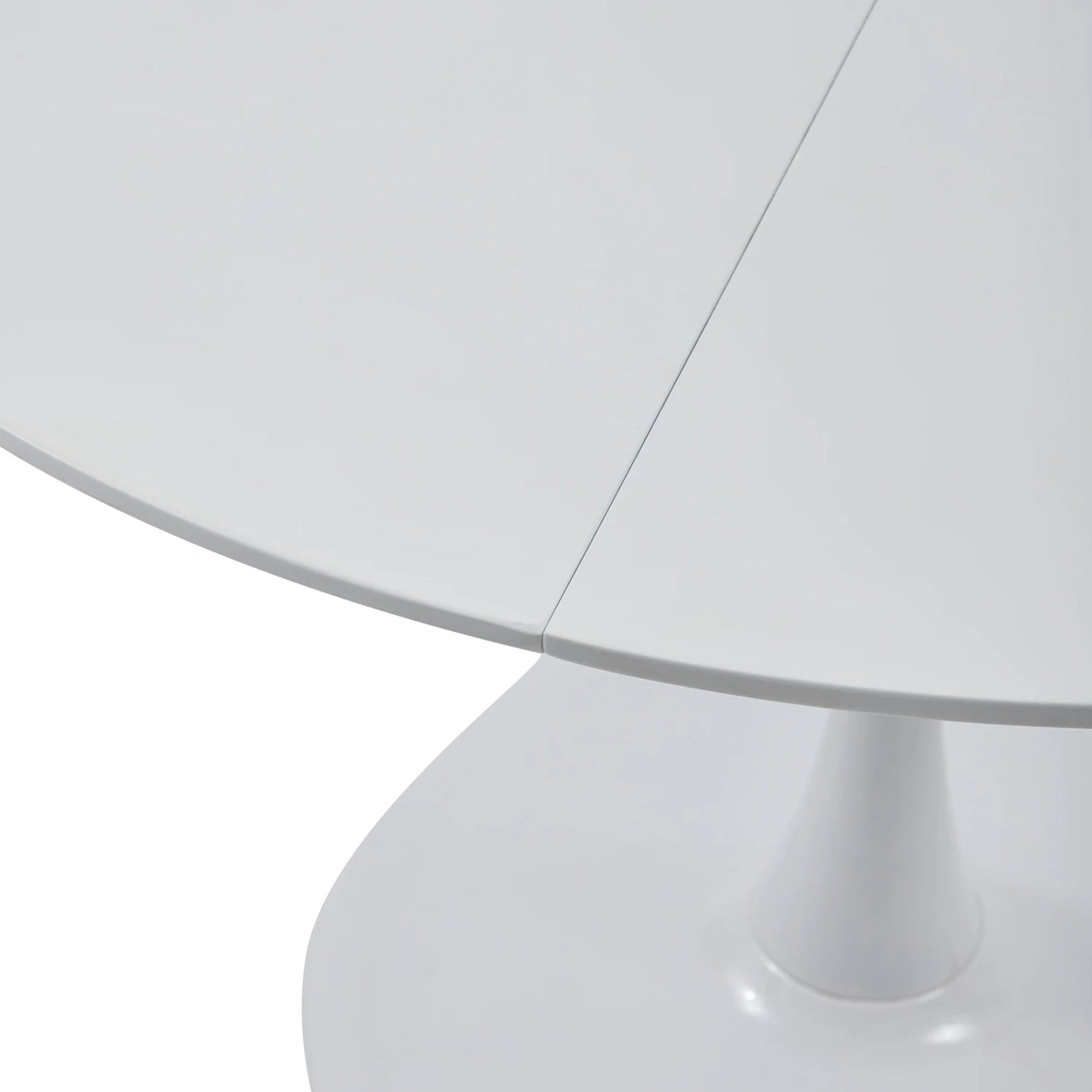 Ronde Eettafel Met Stoelen – Eettafelset – Eetkamerset – Eetkamermeubels – Scandinavisch Design – 110 Cm Diameter – PU-Leren Stoelen - QUORE