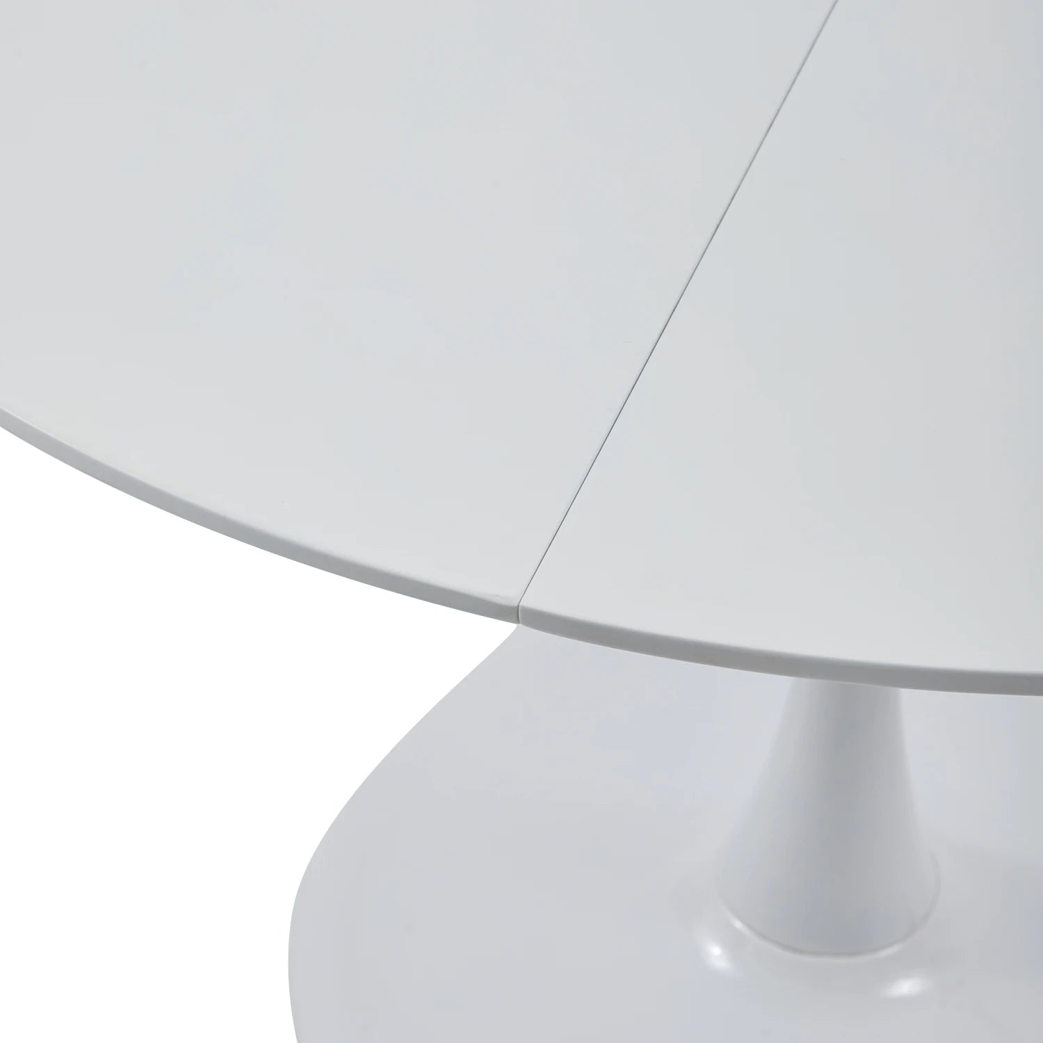 Ronde Eettafel Met Stoelen – Eettafelset – Eetkamerset – Eetkamermeubels – Scandinavisch Design – 110 Cm Diameter – PU-Leren Stoelen - QUORE