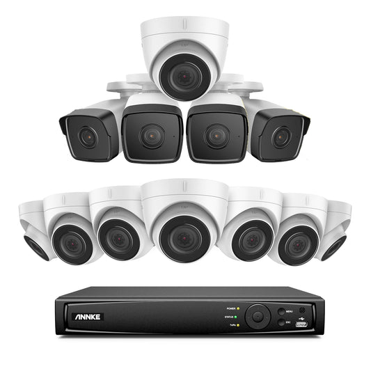 16-kanaals 5MP Beveiligingscamera Set – IP Camera Systeem – Camerabewaking – Surveillance Camera – CCTV Set – Nachtzicht Tot 30 Meter – Weerbestendig IP67
