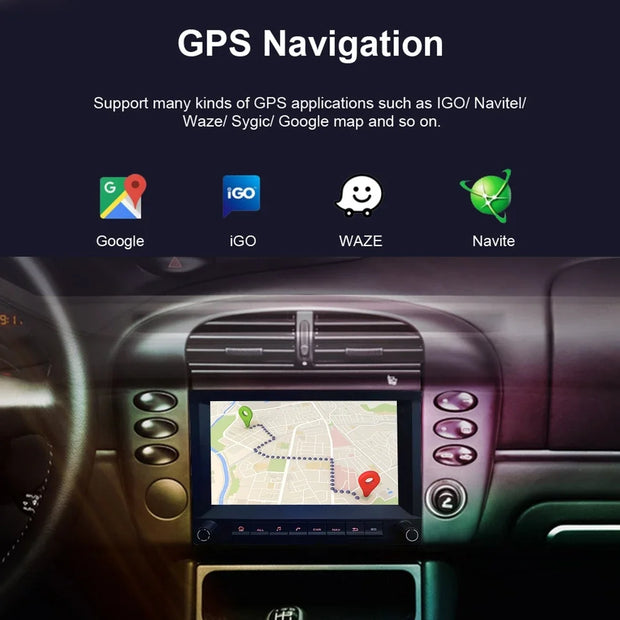 Auto Multimedia Speler - Voor Porsche Cayman 911 987 Boxster 997 - 1GB32GB - met Wifi - Carplay Scherm - Navigatiesysteem Auto - Multimedia Autoradio - Zilver