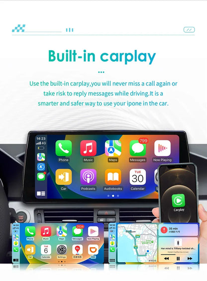 2DIN Android Autoradio – Multimedia Systeem – Navigatie Unit – GPS Speler – CarPlay Radio – 10,33 Inch QLED Touchscreen – 8GB RAM 128GB ROM – Perfecte Pasvorm BMW E90 05-08 CCC