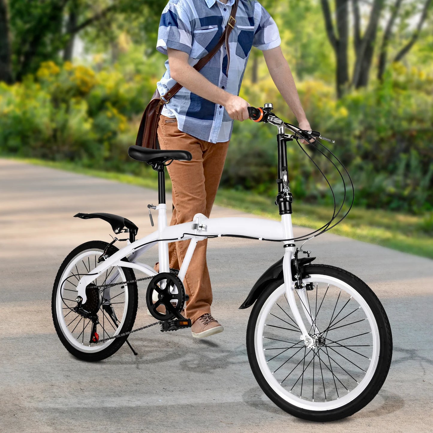 Vouwfiets – Vouwbare Fiets – Compacte Fiets – Stadsfiets – 20 Inch – 6 Versnellingen – Verstelbaar Zadel