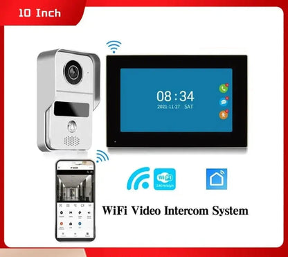 Video Deurbel – Slimme Deurbel – Draadloze Deurbel – Deurbel Met Camera – Deurbelset – 7 Inch Touchscreen – 2MP 1080p HD Camera