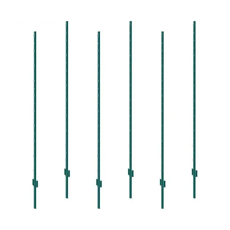 Omheiningspalen - Paal - Weidepaal - Weideomheining - Bosomheining - Bosomheining - Tuinomheining - Heavy Duty Metaal - 6 inch - voor voor Tuin Tuin Gazon Boerderijen & Buiten Draad Omheining - 6 stuks - QUORE