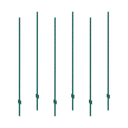 Omheiningspalen - Paal - Weidepaal - Weideomheining - Bosomheining - Bosomheining - Tuinomheining - Heavy Duty Metaal - 6 inch - voor voor Tuin Tuin Gazon Boerderijen & Buiten Draad Omheining - 6 stuks - QUORE