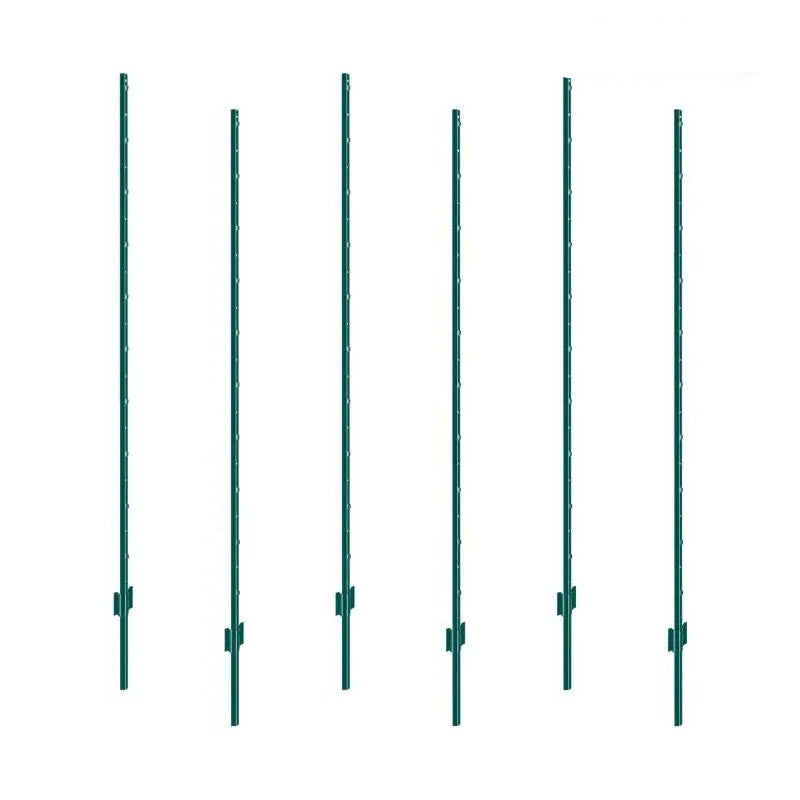 Omheiningspalen - Paal - Weidepaal - Weideomheining - Bosomheining - Bosomheining - Tuinomheining - Heavy Duty Metaal - 4 inch - voor voor Tuin Tuin Gazon Boerderijen & Buiten Draad Omheining - 10 stuks - QUORE