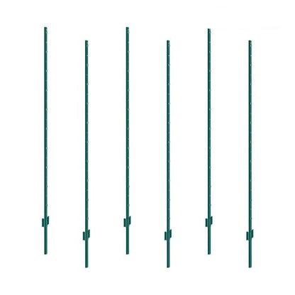 Omheiningspalen - Paal - Weidepaal - Weideomheining - Bosomheining - Bosomheining - Tuinomheining - Heavy Duty Metaal - 4 inch - voor voor Tuin Tuin Gazon Boerderijen & Buiten Draad Omheining - 10 stuks - QUORE
