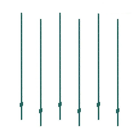Omheiningspalen - Paal - Weidepaal - Weideomheining - Bosomheining - Bosomheining - Tuinomheining - Heavy Duty Metaal - 4 inch - voor voor Tuin Tuin Gazon Boerderijen & Buiten Draad Omheining - 10 stuks - QUORE