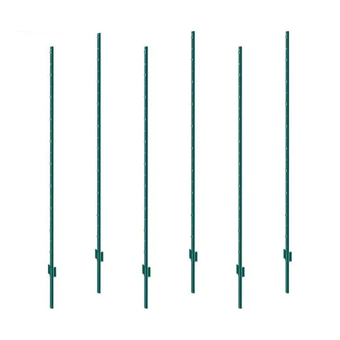 Fence Posts - Pole - Pasture Post - Pasture Fence - Forest Fence - Forest Fence - Garden Fence - Heavy Duty Metal - 4 Inch - for for Garden Garden Lawn Farms &amp; Outdoors Wire Fence - Pack of 10
