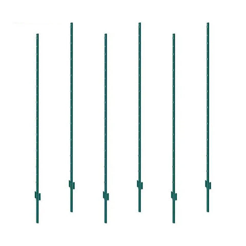 Fence Posts - Pole - Pasture Post - Pasture Fence - Forest Fence - Forest Fence - Garden Fence - Heavy Duty Metal - 6 Inch - for for Garden Garden Lawn Farms &amp; Outdoors Wire Fence - Pack of 10