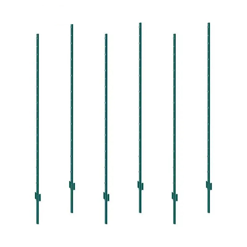 Omheiningspalen - Paal - Weidepaal - Weideomheining - Bosomheining - Bosomheining - Tuinomheining - Heavy Duty Metaal - 3 inch - voor voor Tuin Tuin Gazon Boerderijen & Buiten Draad Omheining - 10 stuks