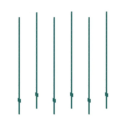 Omheiningspalen - Paal - Weidepaal - Weideomheining - Bosomheining - Bosomheining - Tuinomheining - Heavy Duty Metaal - 3 inch - voor voor Tuin Tuin Gazon Boerderijen & Buiten Draad Omheining - 10 stuks