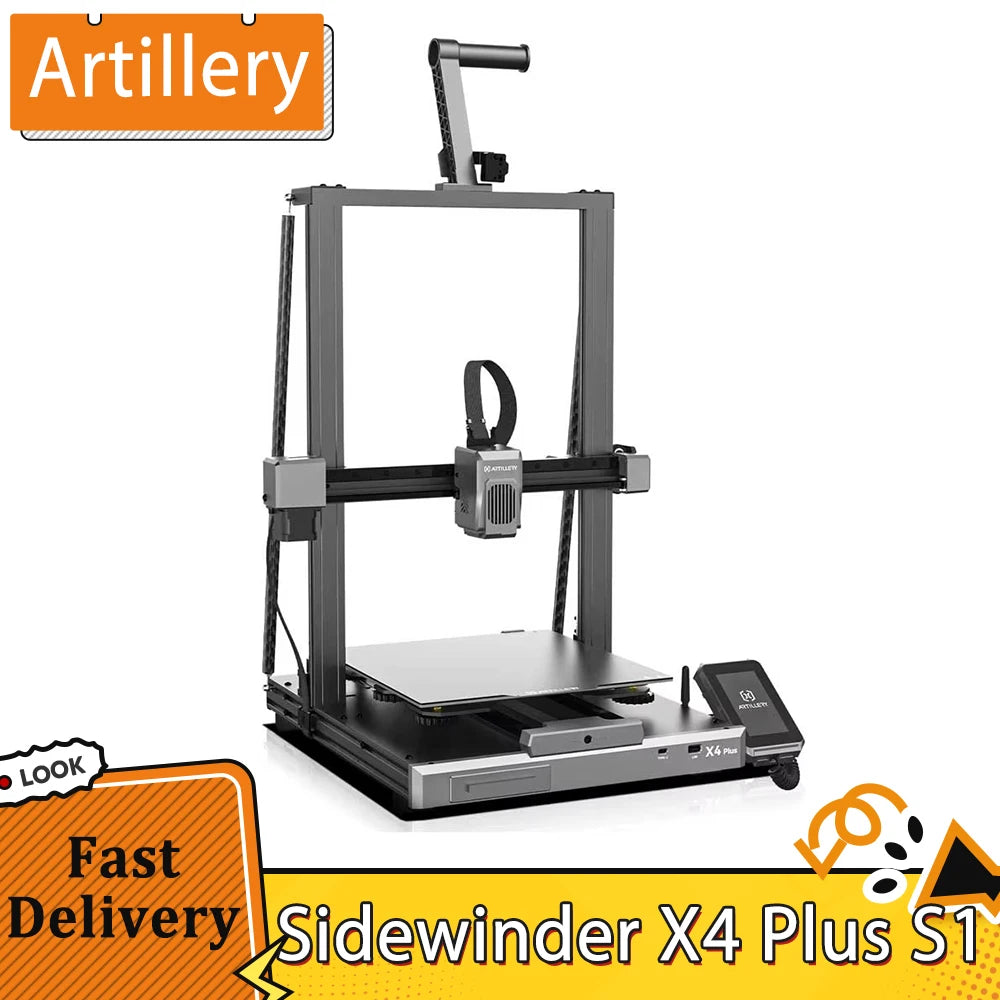 Artillery Sidewinder X4 Plus S1 3D Printer 500mm/s Print Speed 300℃ High-temp Printing XY-Metal Linear Guide Rail 300*300*400mm