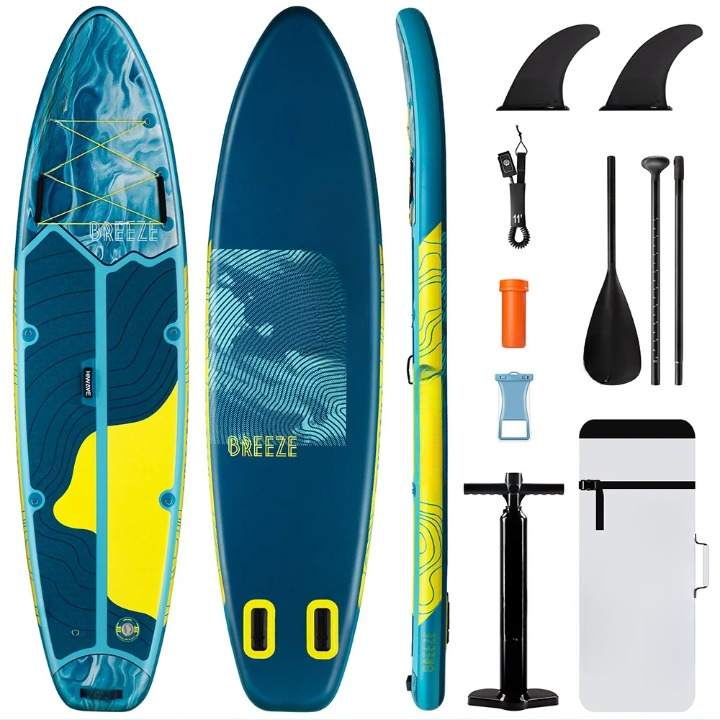 Opblaasbare Paddleboard – Inflatable Board – SUP Board – Watersportboard – Stevige PVC Constructie – Draagvermogen 175 Kg - Blauw
