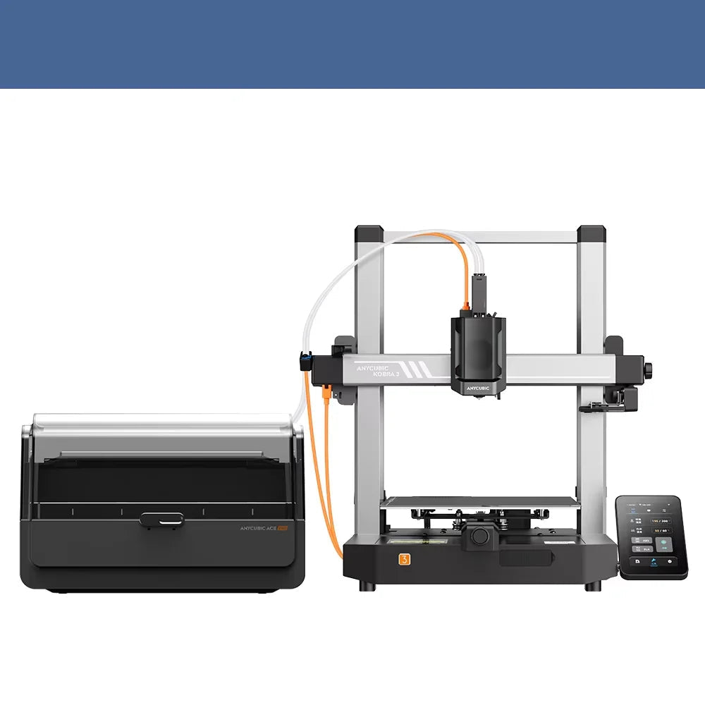 3D-printer – 3D-printer combo – 3D printmachine – 3D kleurprinter – Anycubic Kobra 3 Combo AE – 8-kleuren multi-color printing – Printvolume 250x250x260 mm