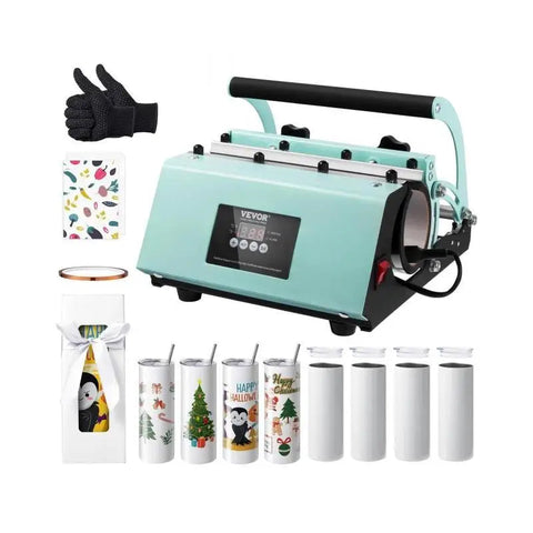 Heat Press - Transferpers - Sublimatieprinter - Heat Press Machine voor Tumbler - met 8st 20OZ Blanco Tumblers Mok Pers Cup Press
