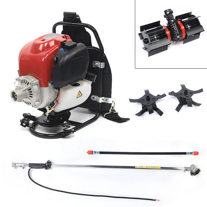 Bosmaaier - Grasmaaier - Grastrimmer - Heggenschaar - Grasschaar - 4-Takt Rugzak Cultivator - rachtige Tuinmachine voor Precisiewerk