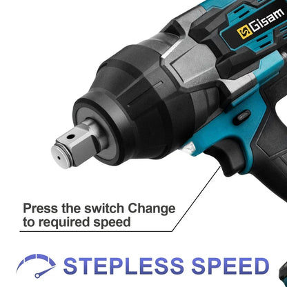 GISAM 3100N.M Brushless Electric Impact Wrench 3/4 Inch Cordless Torque Wrench Screwdriver Power Tool For Makita 18V Battery - QUORE