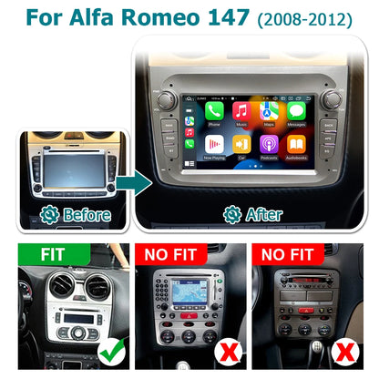 Autoradio – Auto Radio – Multimedia Speler – Car Stereo – Navigatiesysteem – Android 14 – 7 Inch Touchscreen – Wireless CarPlay & 4G LTE