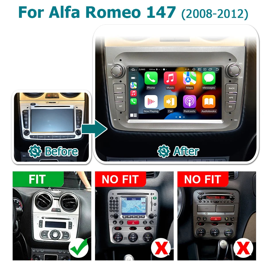 Autoradio – Auto Radio – Car Radio – Multimedia Speler – 2 DIN – Android 14 – Draadloos CarPlay – 7 Inch Touchscreen – Bluetooth – 4G LTE
