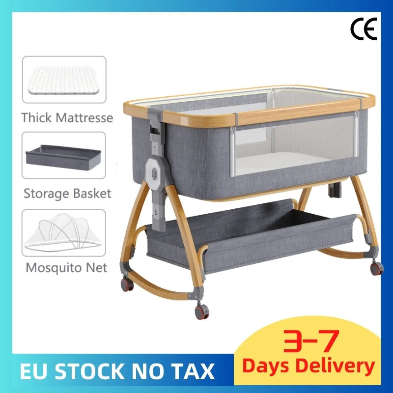 5-in-1 Elektrisch Cosleeper Babybed – Verstelbaar en Draagbaar Wiegje met Elektrisch Schommelen – 6 Snelheden – 4D Ademend Luchtmatras – Ideaal voor Pasgeborenen
