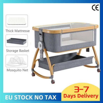 5-in-1 Elektrisch Cosleeper Babybed – Verstelbaar en Draagbaar Wiegje met Elektrisch Schommelen – 6 Snelheden – 4D Ademend Luchtmatras – Ideaal voor Pasgeborenen