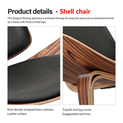 Living Room Chairs Nordic Solid Wood Leisure Chair Creative Simple Modern Designer Single Sofa Shell Chair Lounge Chairs