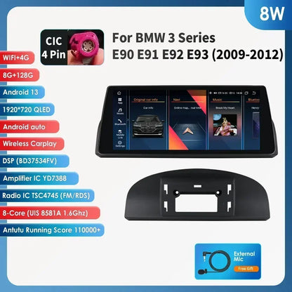 2din Android Car Radio Multimedia Video Player for BMW 5Series E60 E61 E63 E64 3Series E90 E91 E92 E93 Stereo GPS Carplay 4G RDS