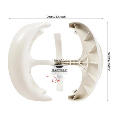 Windturbine Generator – Windenergie Generator – Kleine Windmolen – Duurzame Energie – 600W Vermogen – IP67 Weerbestendige Controller
