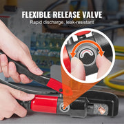Vevor - Crimping Tool - Hydraulic Crimper - Battery Lug with Copper and Aluminum Connections - Electrical Crimping Tool - with Cutting Pliers, Gloves - Red