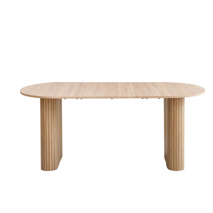 Ovale Eettafel – Ovalen Tafel – Eettafel Ovaal – Scandinavische Eettafel – Eetkamertafel Ovaal – 180x90 cm – MDF Houtlook – Geschikt voor 6-8 Personen