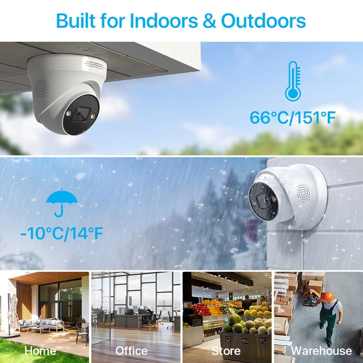 Beveiligingscamera System – 4 Stuks - Bewakingscamera – CCTV Camerasysteem – Buitencamera – IP Camera – 8CH PoE NVR – Ultra HD 4K Met Kleurennachtzich - 8MP - Geen Ingebouwde HDDt - QUORE