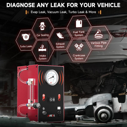 Rooklekdetector – Lekkage Tester – Rooksysteem Scanner – Auto Lek Detector – 12V Accu – Rookhoeveelheid Instelbaar – Automatische Uitschakeling