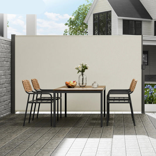 Windscreen - Windscreen Retractable - Side Awning - Canopy - Canopy Sunshade - Retractable Side Awning - 180X300cm - Waterproof - Outdoor Screen - For Backyard - Gray