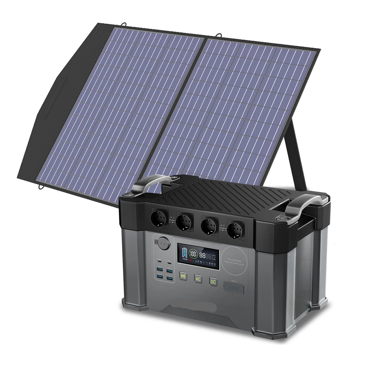 Draagbare Powerstation – Mobiele Batterij – Noodstroomvoorziening – Camping Accu – 2000W Sinusgolf – 1500Wh Lithium-Ion