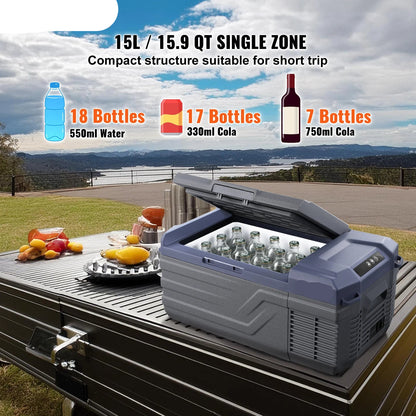 Mobiele Koelbox – Draagbare Koelkast – Mini Koelbox – Compressor Koelbox – 15 Liter – Temperatuur Instelbaar – Stil & Energiezuinig - NL15