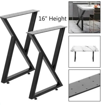 Tafelpoten - Tafel - Tafellopers - Industriële - Verstelbare - Metalen Meubelpoten - Antislip Stalen Poten voor Bureau of Salontafel - 28x20 inch - Set van 2