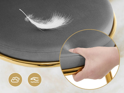 Draaibare Eetkamerstoelen – Eetkamerstoelen – Stoelen – Draaistoelen – Velvet Bekleding – 360° Draaibaar – Metalen Frame - Donkergrijs