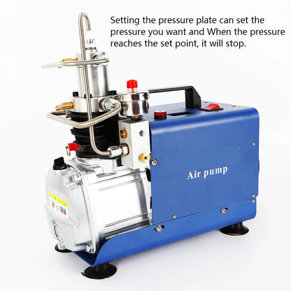 Professionele Elektrische Compressor – Hoge Druk Compressor – Duikflessen Pomp – Industriële Luchtcompressor – 1.8 kW – Automatische Drukinstelling