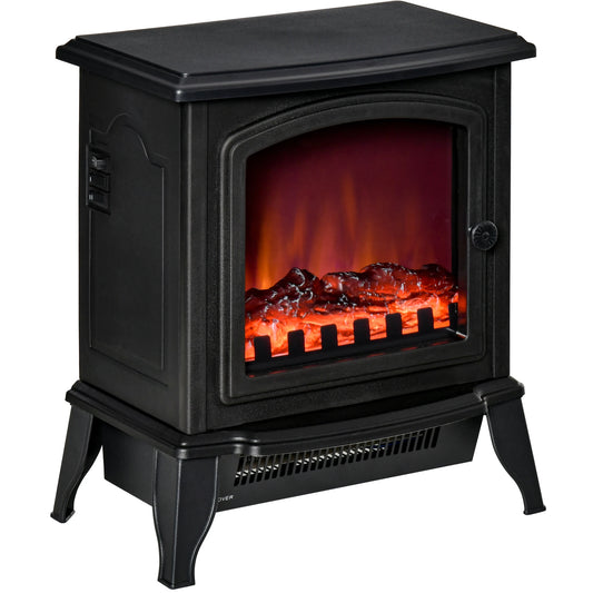 Electric Fireplace - Fireplace - Decorative Underfloor Heating Heater - Portable Decorative Flame Effect - 36.5x24x41.5cm - 1000/2000W - 60Hz - Black
