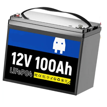 Batterij - Solar batterijen - Powerstation - Zonne opslag - Lithium IJzer Fosfaat Batterij - Opslag - 12V - 100AH - LiFePO4 Batterij met Ingebouwde BMS voor RV, Campers, Golfkarren en Zonne-opslag - QUORE